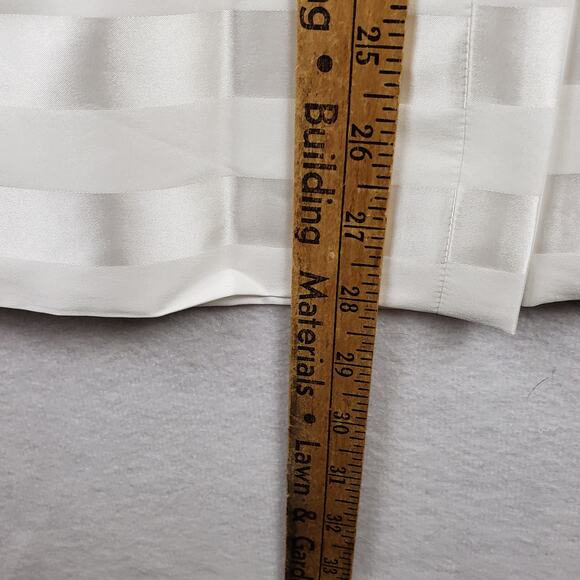 Free People XS Wide Leg Satin Pajama Set Ivory White Stripe Minimalist Basic NWT - Picture 10 of 10